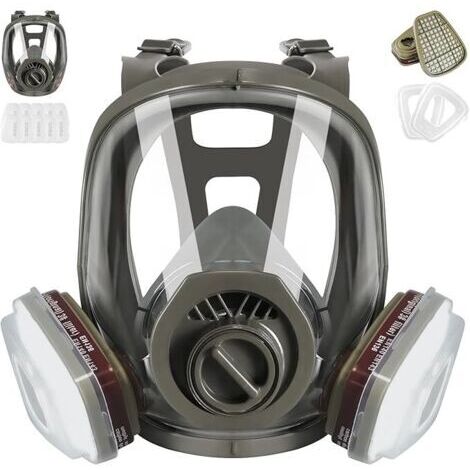 Masque Respiratoire Réutilisable avec Filtre, 6800 Masque a Gaz de Protection Respiratoire, Masque Anti Poussiere pour Peinture, Soudage, Vapeurs Organiques, Resine Epoxy, Poncage (1/5)