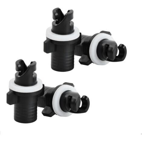 Lot de 4 Adaptateur de Tuyau de Pompe de Gonflable, Adaptateur de Tuyau de Pompe à Pied pour Bateau, Adaptateur de Valve d'air en Plastique (1/5)