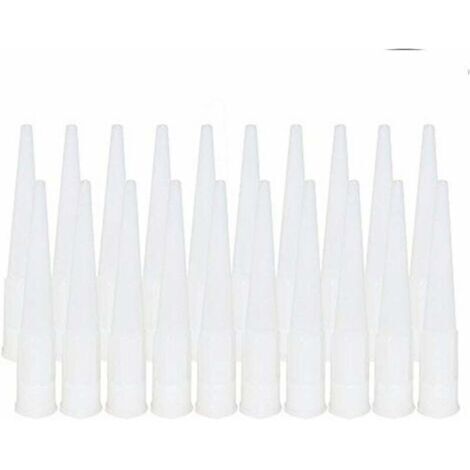 20 Pièces Cartouche Douilles Silicone Douilles embouts de Remplacement en Silicone Pointes Cartouche Cartouche Buses Buses(Diamètre intérieur de l'interface : 15 mm) (1/4)