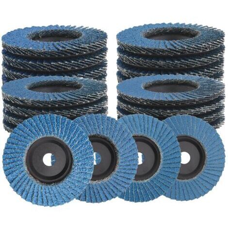 16 x Flap Discs Diameter 76 mm 40/60/80/120 Grit for Angle Grinder, Flap Disc, Grinding Disc for Metal, Wood (1/5)