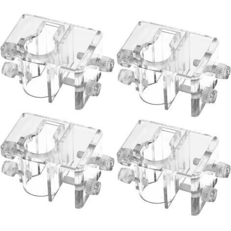 4 Pièces Montage Tuyau d'aquarium, Support Tube Aquarium pour 27mm Maintenir la Pompe, Clips de Fixation Souples pour Aquarium, en Acrylique Transparent (1/5)