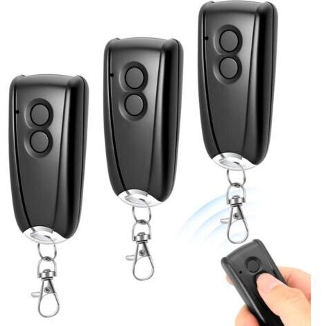 Télécommande 433,92 MHz compatible avec EcoStar RSC2-433 RSE2-433, RSZ1-433,2 Canaux Télécommande pour Hormann EcoStar Liftronic 500/700/800, Portronic D2500/D5000/S4000, Lot de 3