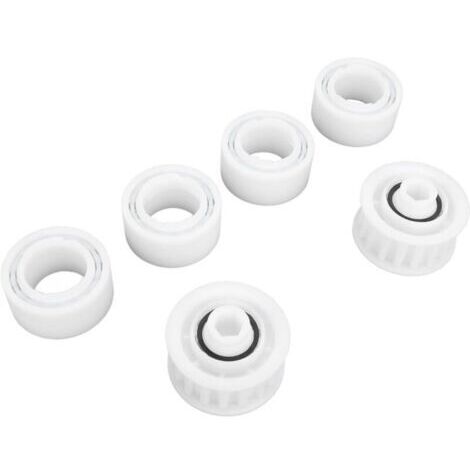 (12×18×4.8cm)Lot de 4 Roues de Guidage de Rechange pour Nettoyeur de Piscine avec 2 Engrenages de Poulie pour pour Accessoire de Nettoyeur de Piscine Robot Dolphin