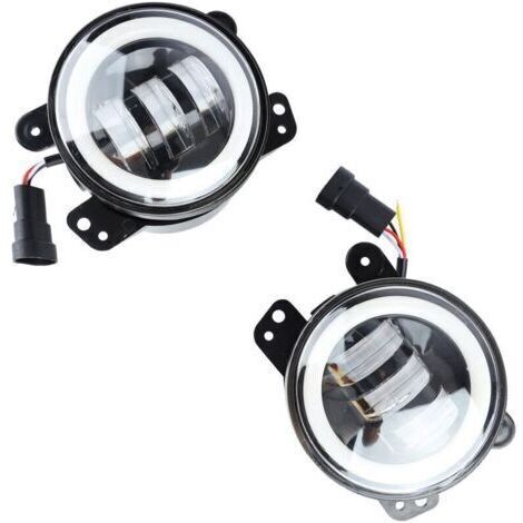 Feux Antibrouillard, 2 Pièces, Feux Antibrouillard pour Pare-chocs, étanches, 4 Pouces, LED, Haute luminosité, Feux de Conduite, Remplacement pour A (1/4)