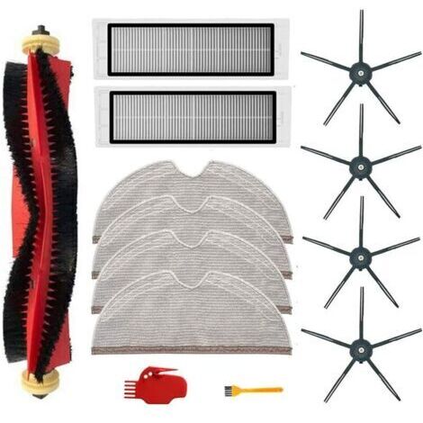 Kit de 13 pièces pour aspirateur Xiaomi Roborock S6 S60 S65 S5 MAX S6 MAXV S6 Pure Accessoires, 1 rouleau de balais, 2 filtres, 4 chiffons de serpillière, 4 brosses latérales (1/5)