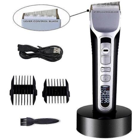 Tondeuse à cheveux professionnelle pour hommes, rasoir électrique sans fil pour barbe