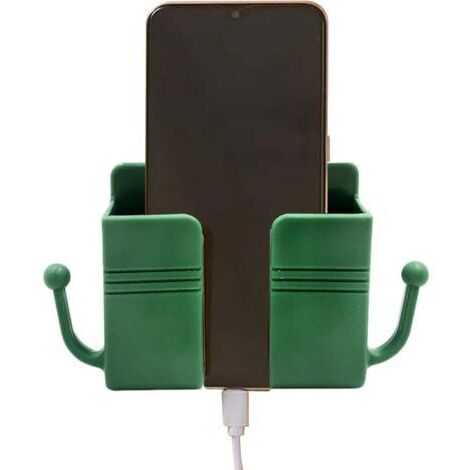 Support de Téléphone Portable Mural, Support Smartphone Autocollant, Étui de Rangement pour Télécommande vert