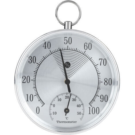 Thermomètre Hygromètre Précis pour Serre Intérieur Bureau Pharmacie Entrepôt 10CM Anneau de Suspension -KZQ