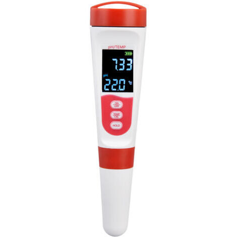 Testeur De PH Portable Pour Aquarium - Mesure De La Qualité De L'eau Et De La Température - Idéal Pour L'aquariophilie - Précis Et Fiable - Livré Sans Piles - KZQ