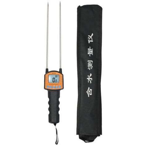Appareil de Mesure d'Humidité pour Céréales Portable avec Fonction Annonce Vocale pour Riz, Blé et Maïs - Modèle JGL-188 - Livré sans Batterie et en Boîte Carton - KZQ