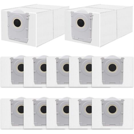 – Lot de 12 sacs antibactériens pour aspirateurs robots Ecovacs Deebot X8 Pro/T50/T30C – Filtration efficace – Capacité 3L - DDB030041