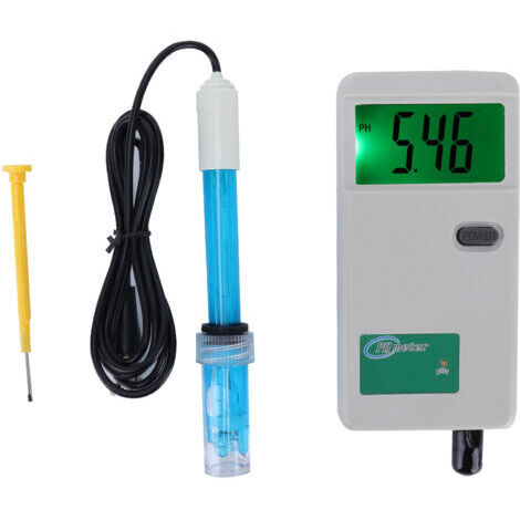 Testeur De PH Portable Pour Aquarium, Culture D'eau, Laboratoire - Précis Et Fiable - Livré Sans Piles -