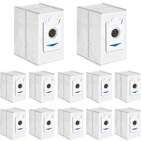 12 Sacs pour Ecovacs DEEBOT T30 Pro Omni, T30 Omni Robot Aspirateur Accessoires, 3,4L Grande Capacité Sacs à Poussière de Remplacement