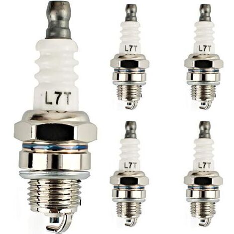 Pièces Bougie d'Allumage L7T Tronçonneuse Tondeuse à Gazon Petit Moteur Accessoire Pièces Compatible Bougies d'Allumage de Rechange pour Débroussailleuses et Tronçonneuses Remplace (1/4)