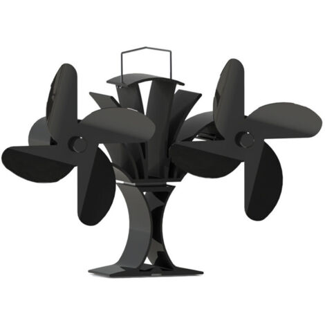 Ventilateur de cheminée, ventilateur thermique à bois, conception silencieuse, adapté à la circulation de la chaleur écologique domestique-8 pales (1/4)