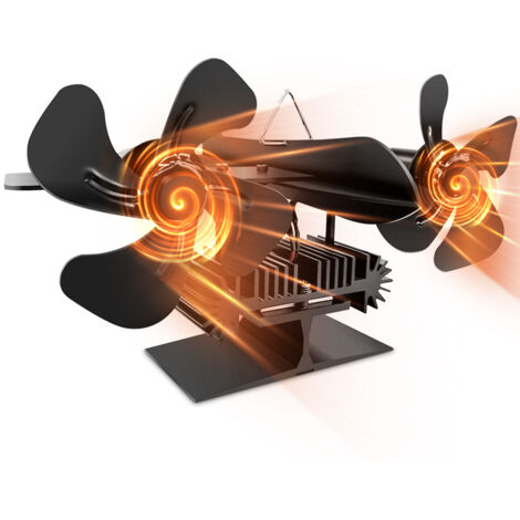 Ventilateurs de poêle à bois alimentés par la chaleur, 8 pales, ventilateurs écologiques silencieux et efficaces, sans électricité pour poêle à bois, poêle à granulés, poêle à bois