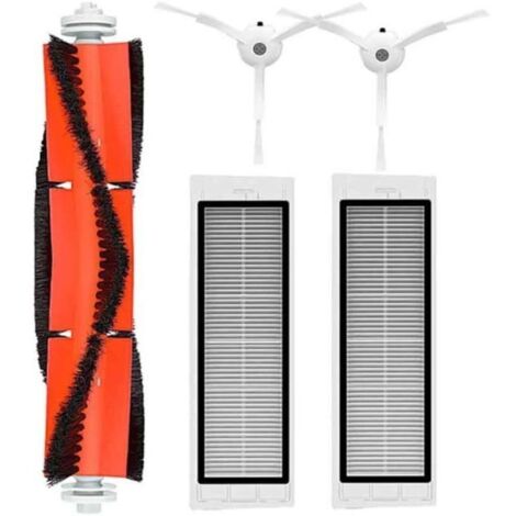 Lot de 5 accessoires pour aspirateur Xiaomi Roborock MI Robot S50 S51 S55 S5 S6 - Filtre de rechange et brosse latérale (1 brosse principale, 2 brosses latérales, 2 filtres HEPA) (1/4)