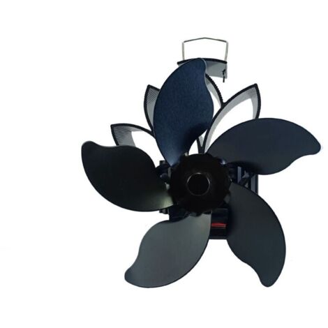 Ventilateur de poêle à bois – Ventilateur de cheminée à énergie thermique à 5 pales – Pour poêles à bois/cheminées (support mural) (1/4)