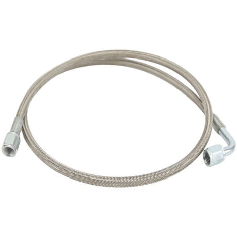 Ligne d'alimentation en huile Turbo 4AN, tuyau tressé en acier inoxydable à 90 degrés, 12 pouces. (1/4)