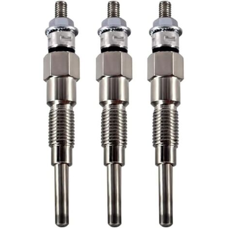 Lot de 3 bougies de préchauffage 16851-65510 16851-65512 pour tracteur Kubota D722 D902 D905 D1005 D1105 V1505 V1305 B1700D B1700E ZD326 ZD326 ZD305 31 Tondeuse BX1800D BX1830D
