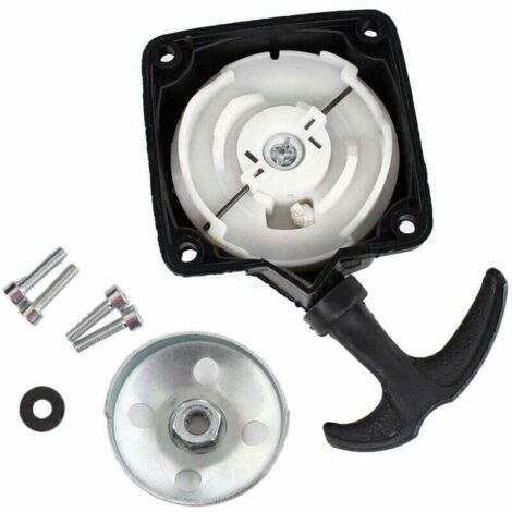 Lanceur et Plaque Démarreur pour Debroussailleuse Pompe Tariere 2temps 30cc a 50cc Entraxe 67mm (1/4)