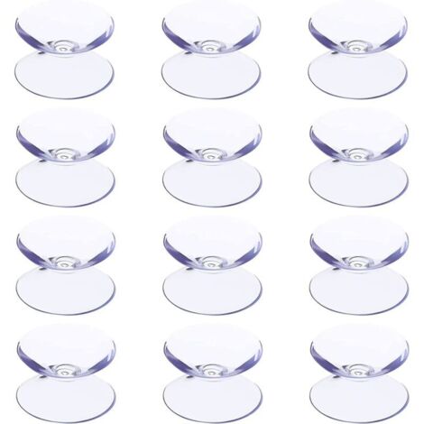 12 ventouses double face en plastique sans crochets pour plaques en verre pour éviter le glissement de la plaque en verre (1/5)
