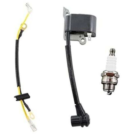 ZVD Bobine dallumage avec bougie dallumage pour Husqvarna 136 137 137E 141 142 142E 235 240 23 26 36 41 Remplace 545199901 (1/4)