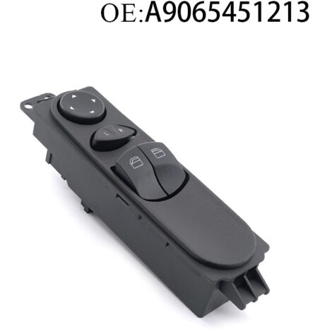 A9065451213 Interrupteur de lève-vitre de voiture, interrupteur de commande de lève-vitre électrique transfrontalier, adapté aux voitures Mercedes-Benz, commande la montée et la descente des vitres él (1/4)