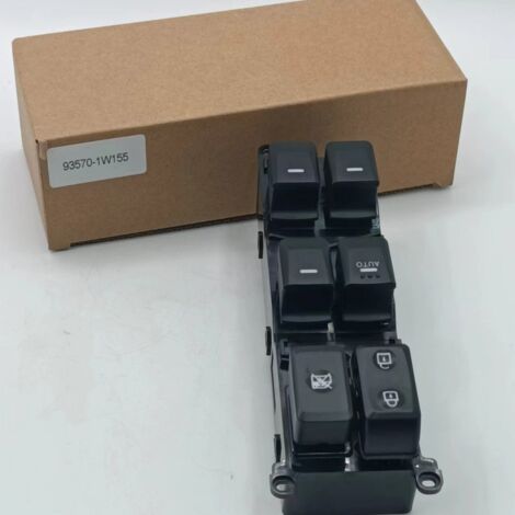Ce sont des interrupteurs de lève-vitres électriques 93570-1W155 et 935701W155 pour les modèles Hyundai et Kia, utilisés pour commander la montée et la descente des vitres électriques. (1/4)
