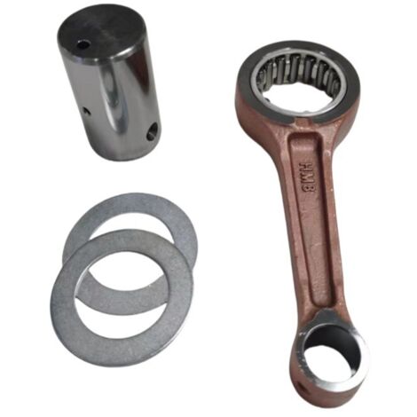 Bielles de moteur de moto compatibles avec les modèles Honda Recon250, Sportrax250 et TRX250. Fabriquées en acier forgé, elles conviennent à la réparation et au remplacement. (1/3)