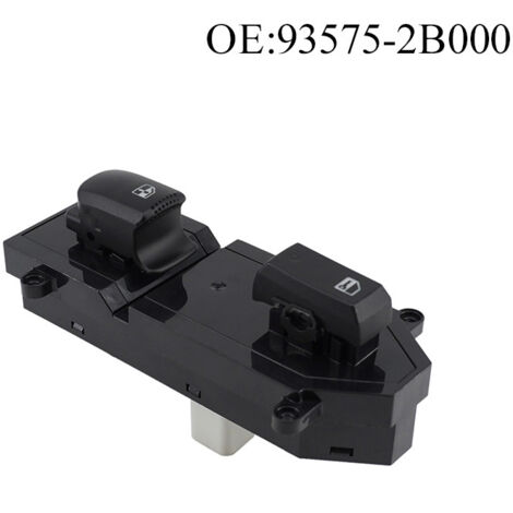 93575-2B000 Interrupteur de lève-vitre électrique pour voitures, compatible avec les modèles Hyundai Santa Fe 2007-2012, commande la montée et la descente des vitres électriques, le côté conducteur po (1/4)