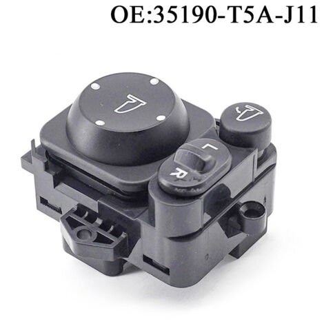 35190-T5A-J11 Interrupteur/bouton de réglage du rétroviseur de voiture, convient aux Honda City, Accord et CRV, contrôle le réglage du rétroviseur. (1/4)