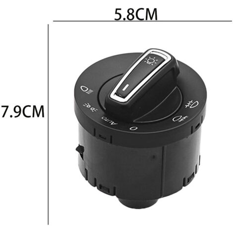 5GG941431D Pièces automobiles interrupteur de feux de brouillard et interrupteur de phares, convient aux Volkswagen Golf 2013-2017, contrôle les feux de brouillard et les phares. (1/4)