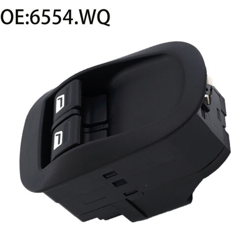 6554.WQ Pièces automobiles : Ensemble de bouton de commande de lève-vitre électrique, adapté à la Peugeot 206, commande la montée et la descente des vitres électriques, facile à utiliser. (1/4)
