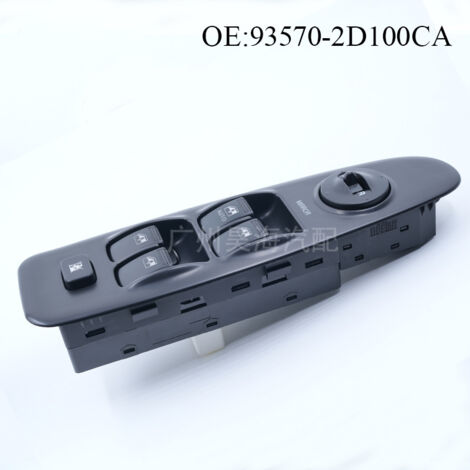 Interrupteur de lève-vitre 93570-2D100CA, compatible avec les modèles Hyundai Elantra 01-06, commande la montée et la descente des vitres électriques, facile à utiliser. (1/4)