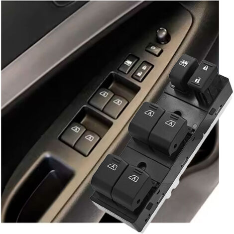 Bouton de commande de vitre électrique 25401-JK42E, compatible avec les Infiniti G35 2007-2008, commande les vitres électriques et le côté conducteur peut contrôler toutes les vitres du véhicule. (1/4)