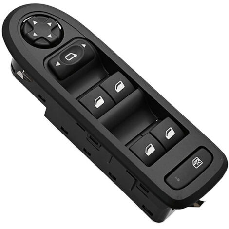 96666289ZE Interrupteur de lève-vitre de voiture, compatible avec les Peugeot 208, 308, 408 et 508, commande la montée et la descente des vitres électriques, et le côté conducteur peut contrôler toute