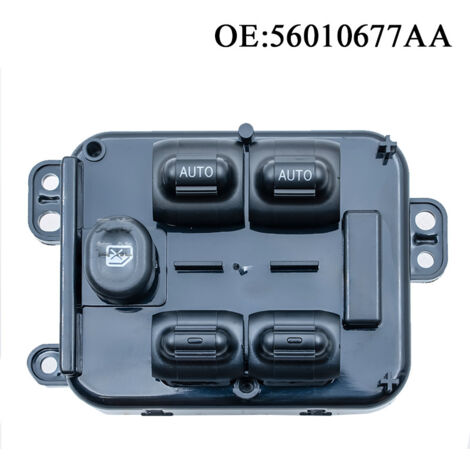 56010677AA Interrupteur de lève-vitre, interrupteur principal pour le lève-vitre, convient aux Dodge, Jeep et Chrysler, commande le lèvement de toutes les vitres électriques du véhicule. (1/4)