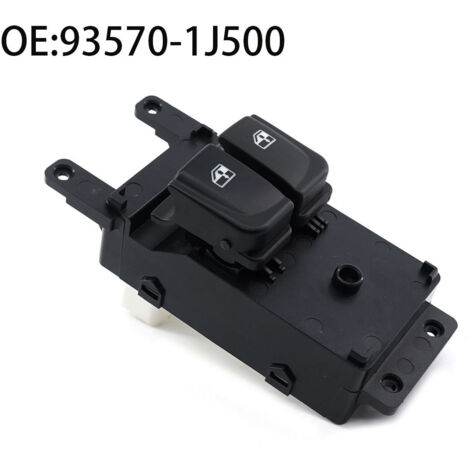 93570-1J500 Interrupteur de lève-vitre électrique à interrupteur unique, applicable aux modèles Hyundai i20 de 2007 à 2015, contrôle la montée et la descente d'une vitre électrique de porte unique.