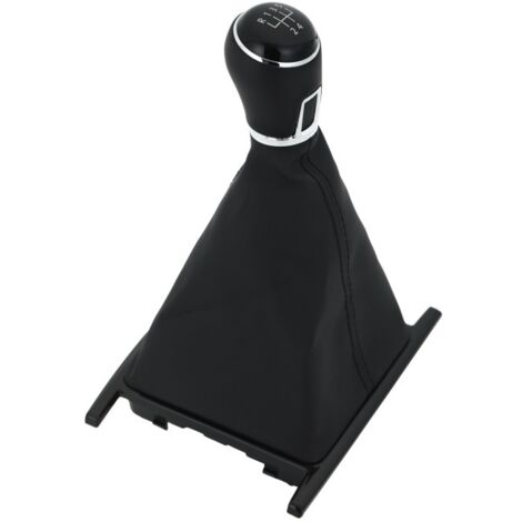 Kit de pommeau de levier de vitesses noir intégral compatible avec Volkswagen Amarok Wolverine : cache-poussière, modification du pommeau, pommeau en plastique noir, boîte 5 vitesses, une pièce. (1/4)