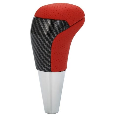 Convient aux Toyota Highlander, Hilux et Revo (boîte automatique). Pommeau de levier de vitesses en fibre de carbone rouge, vendu à l'unité. Pommeau de levier de vitesses automatique en fibre de carbo (1/4)