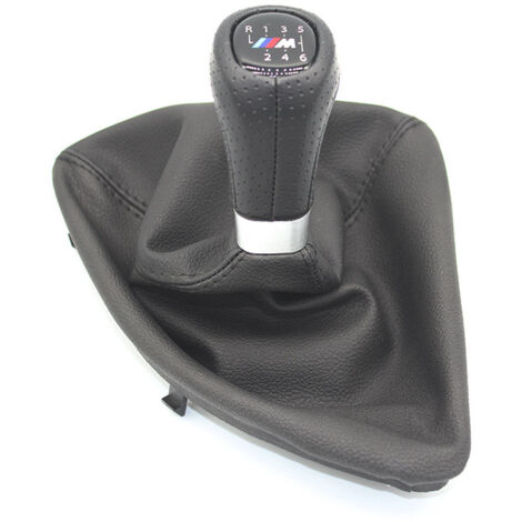 Convient pour BMW E87, pommeau de levier de vitesse BMW (5/6 vitesses) avec cache-poussière, sélecteur de vitesse 3D M 6 vitesses, un jeu, logo 3D M six vitesses avec cache-poussière, original.