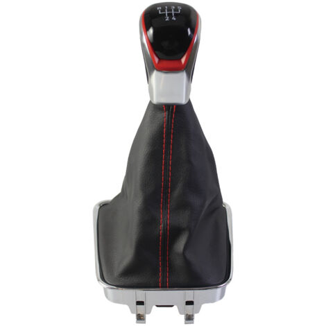 Kit de cache-poussière pour Volkswagen Tiguan modèles 2007-2011, ensemble de pommeau de levier de vitesse, rouge 5 vitesses, monobloc, kit de cache-poussière rouge 5 vitesses Tiguan. (1/4)