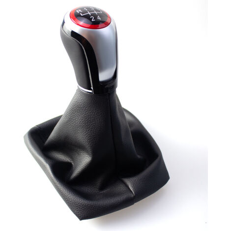 Pommeau de levier de vitesse personnalisé pour Skoda Octavia A5 A6, pommeau de levier de vitesse de remplacement, cache-poussière, kit rouge 6 vitesses, monobloc, kit de pommeau de levier de vitesse r (1/4)