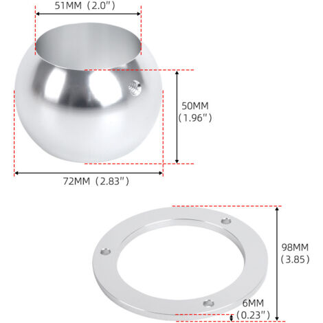 Support de colonne de direction pivotant en alliage d'aluminium pour montants de 2 pouces (SBC/BBC 350) - Support de colonne de direction pivotant monobloc en alliage d'aluminium, SBC/BBC 350 (1/4)