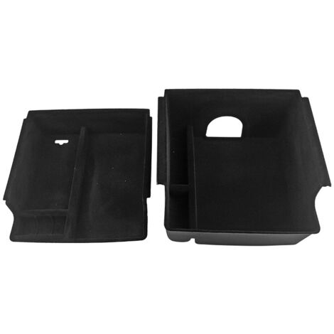 Convient pour le coffre de rangement d'accoudoir Ford Bronco 2021-2022, coffre de rangement de console centrale en ABS floqué, coffre de rangement d'accoudoir Bronco (modèle standard - couche supérieu