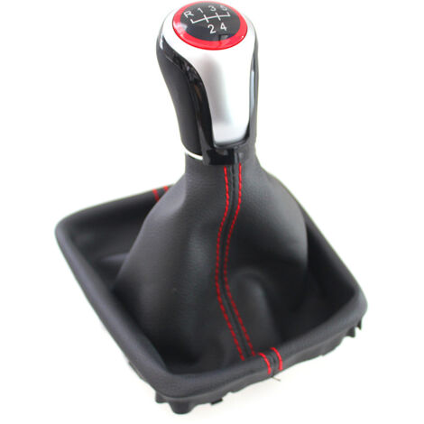 Pommeau de levier de vitesse personnalisé pour Seat Leon 3, rouge, 6 vitesses, monobloc, pommeau de levier de vitesse rouge 6 vitesses pour Leon 3.