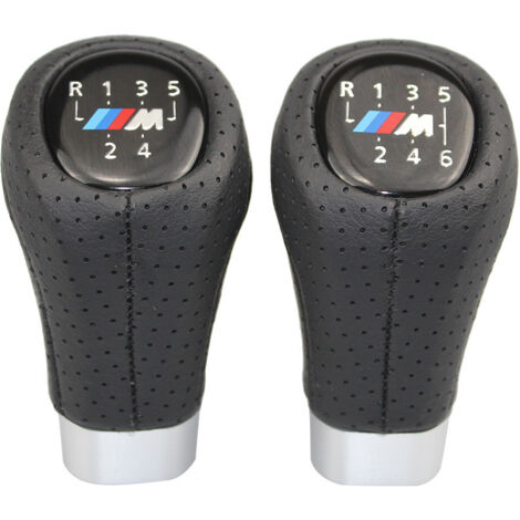 Adapté aux voitures BMW, ce pommeau/levier/sélecteur de vitesse/poignée de levier de vitesse est un pommeau de vitesse à 6 rapports avec un design incliné.