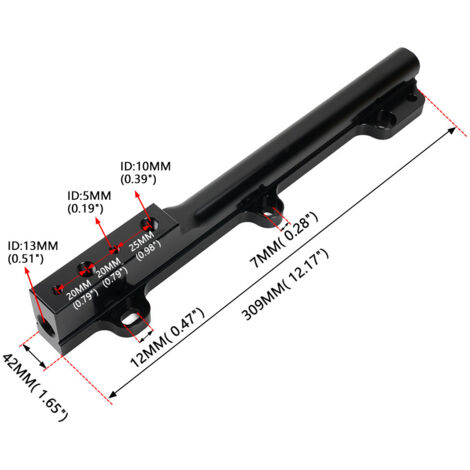 Un ensemble d'accessoires pour rampe d'injection en alliage d'aluminium pour Toyota Civic CR-X série D. (Pour la modification de la rampe d'injection en alliage d'aluminium de la Toyota Civic CR-X sér (1/4)