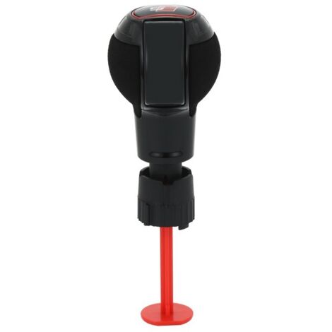 Pommeau de levier de vitesse sur mesure pour voitures Audi à transmission automatique, peint en noir, entièrement en cuir, double R, logo blanc, une pièce par paquet. (1/4)